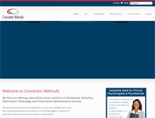 Tablet Screenshot of concentric-methods.com